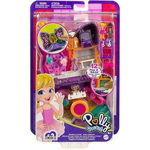 POLLY POCKET Ο ΚΟΣΜΟΣ ΤΗΣ POLLY SPARKLE STAGE BOW COMPACT HCG17 (FRY35)